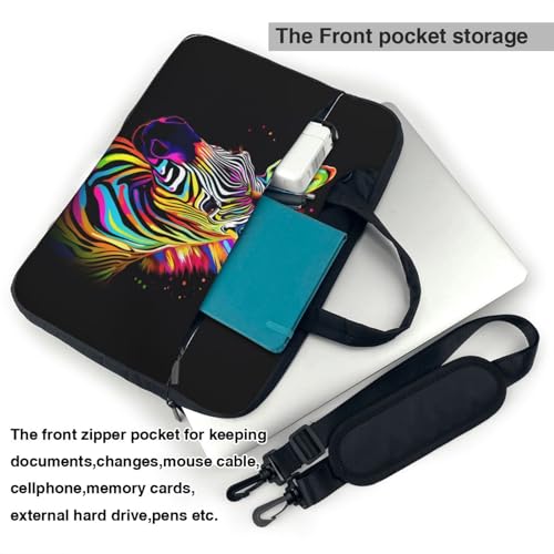 Bolsa para laptop 13 pulgadas con estampado de cebra impermeable miniatura 6