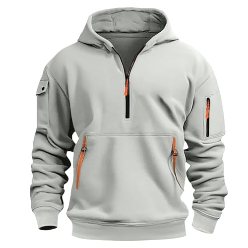 Tactical Hoodie for Boys Long Sleeve Quarter Zip Sweatshirt with Pocket, Casual Athletic Slim Fit Hooded Pullover3