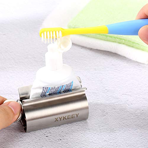 image for XYKEEY Set of 2 Toothpaste Squeezer Rollers, Metal Toothpaste Tube Wri