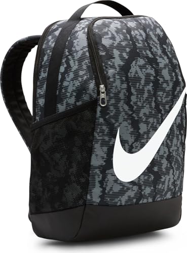 NIKE Unisex Kids Youth Brasilia Backpack - Cat Aop Fa24 Backpack (pack of 1), Black/Black/White, One Size, Young Athletes - Image 4
