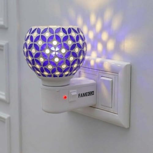 Image of Kapur Dani Camphor Electric Diffuser for Home Fragrance /Kapoor Dani Night Lamp /Multi Functional Essential Oil Camphor Burner Diffuser Electrical with On /Off Switch
