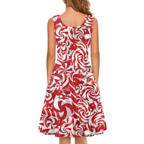 Image of TOADDITDO Womens Summer Sleeveless Tank Dress with 2 Side Pockets XS-4XL Plus Size