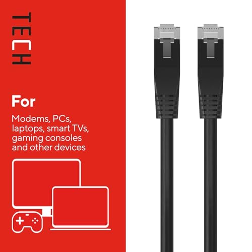 Cable Ethernet Cat-6 STAPLES 50 ft RJ45 Negro miniatura 4