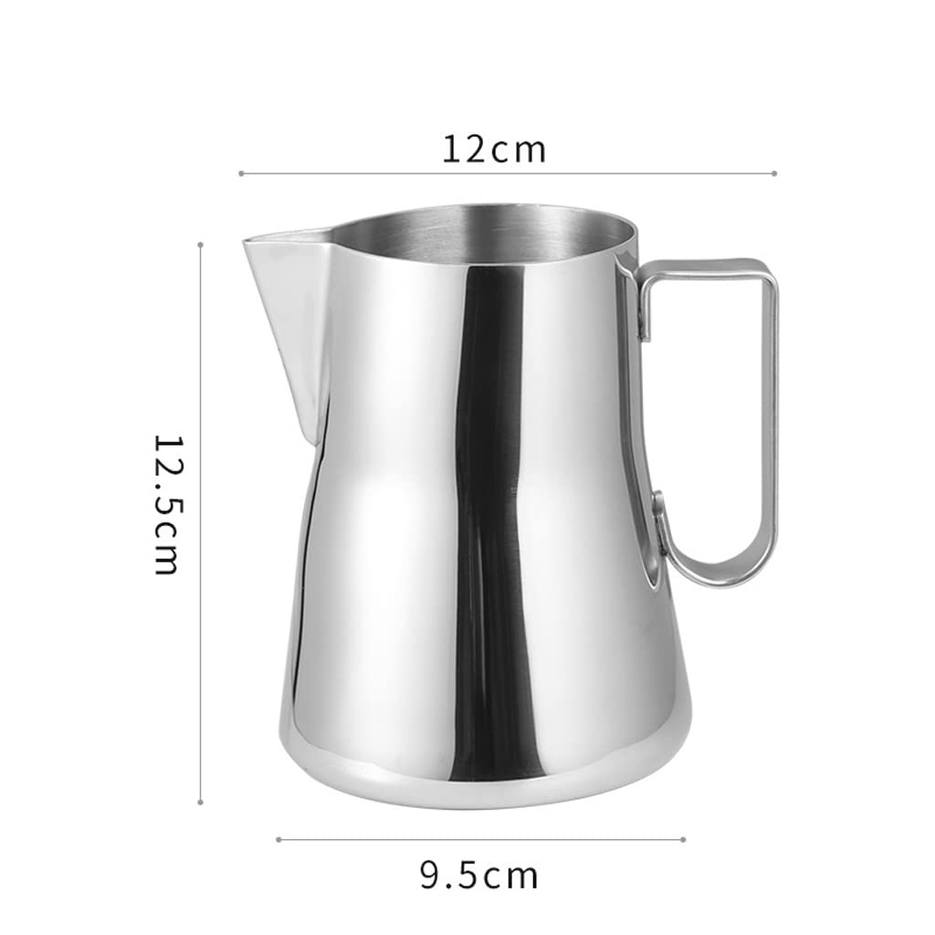 Ręczny dzbanek do spieniania do przygotowywania kawy smakowej Mleko Craft Kawa Latte Mleko Dzbanek do gotowania na parze Piankowy krem ​​do serwowania Kubki ze stali nierdzewnej /359(600ml)