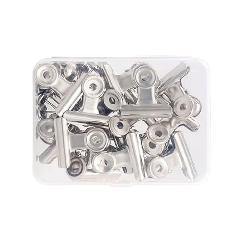 15 個ステンレス鋼ドキュメントクリップ紙クランプ金属ヒンジクリップ食品袋学校事務用品オフィス紙