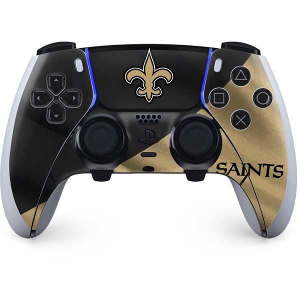 Skinit Decal Gaming Skin Compatible with PS5 DualSense Edge Pro Controller - Officially Licensed NFL New Orleans Saints Design