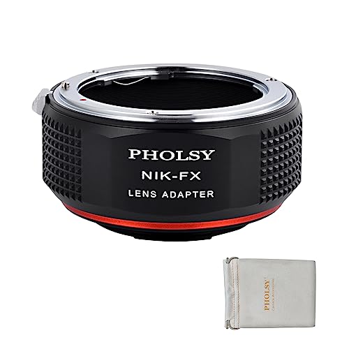 PHOLSY Lens Mount Adapter Nikon F Lens to Fuji X Mount