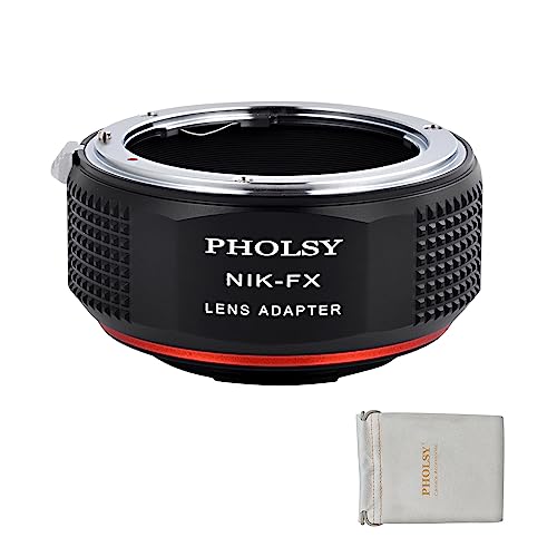 PHOLSY Bague d'adaptation pour objectifs Nikon AI/F/AIS/AF/AF-I/AF-S Mount et Appareil Photo Fujifilm X Mount, X-H2S, X-Pro3, X-T5, X-T4, X-S20, X-S10, X-T30II, X-E4 etc. Nikon F vers FX