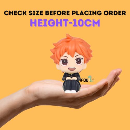 Image of FUNFOB Haikyuu Shoyo Hinata Action Figure Height -10cm Collectible PVC Multicolour | Haikyuu Look up