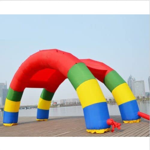Canglan Technology Arcos dobles de descuento de 25 pies x 15 pies D = 8 m/25 pies arco arco iris inflable nuevo - imagen 2