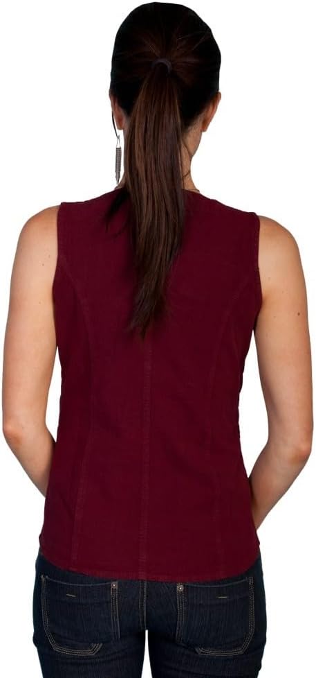 Scully Women's Dark Blue Cotton Lace-Up Tank Top S