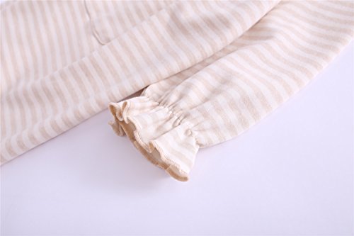 Abalacoco Girls Kids Organic Cotton Nightgown Sleepwear Dress Soft Home Dress Autumn Long Sleeve Soft Wear 4-12T (14-15 Years, 02#Stripe) #TOP3