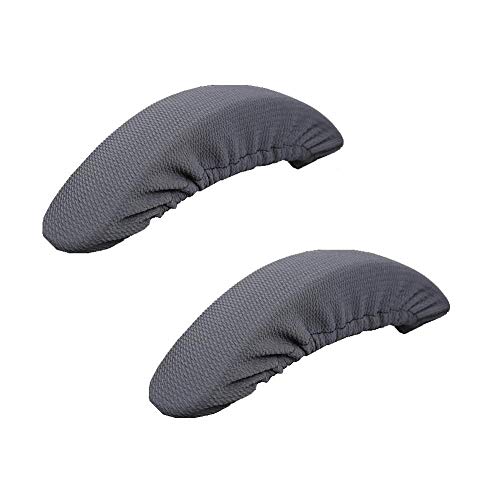 Image of Iseedy Removable Washable Office Chair Armrest Slipcovers Covers Pads (Gray)