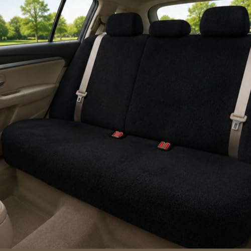 Image of Royal Bharmal Universal Fit Car Seat Cover Towel Set for 5 Seater Cars | 8 Piece Premium Terry Cotton Washable Seat Covers | Breathable Sweat Absorbent Seat Protectors (Black)