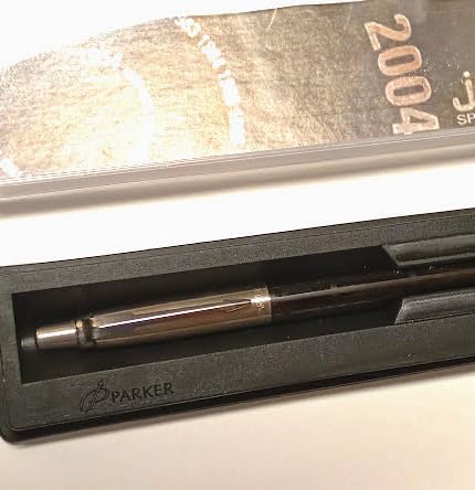 Parker Jotter Penna a Sfera, Edizione Speciale 50° Anniversario 1954-2004, Vintage NUOVO Silver Sterling e ABS, Nero