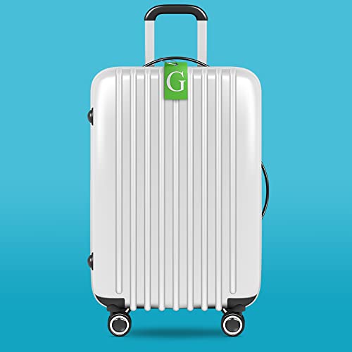 Luggage Tag Initial – Fully Bendable Tag W/ Stainless Steel Loop (Letter G) #TOP5
