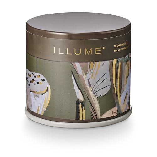 Image of Illume Vanity Tin Candle, Woodfire