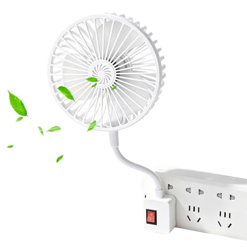 Ventilador De Habitación Genérico, Ventilador Silenciador De Cuello De Cisne Flexible Con Adaptador De Corriente | Pequeños Ventiladores Para Dormitorio - Para Tienda Casa Viaje Camping Oficina Coche
