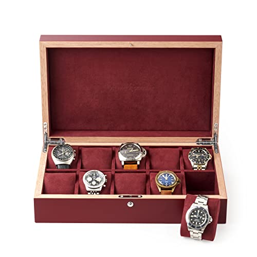 Affair & Square Mens Premium Wooden Watch Box 10 Discreet Watch