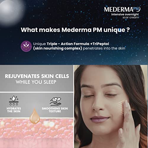 Mederma PM Intensive Overnight Scar Cream - Works with Skin's Nighttime Regenerative Activity - Once-Nightly Application Is Clinically Shown to Make Scars Smaller & Less Visible- 1.7 ounce - Thumbnail 3