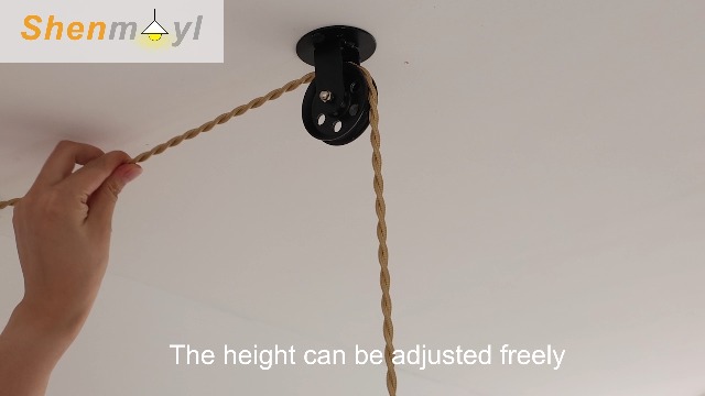 Image of Shenmoyl Plug in Pendant Light Hanging Light Fixture Corded On /Off Switch Brass Pendant Light with Clear Tulip Glass Lampshade for Bedroom Living Room Kitchen Island