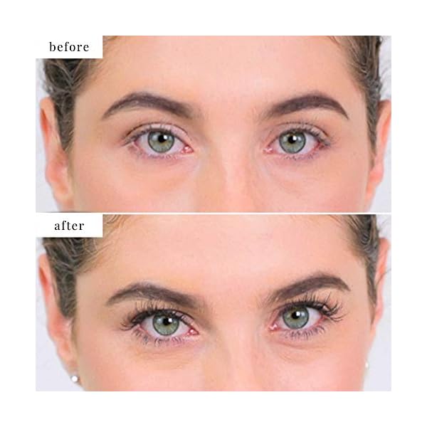 Elizabeth Mott Black Volumizing Smudge-Proof Mascara-Cruelty Free Lengthening Fiber Mascara with Hourglass Wand-Water Resistant, No Clump, Amazing Eyelashes, Safe with Lash Extensions, Full-Size 8 ml