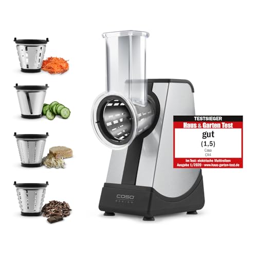 CASO CR4 Elektrische Design-Multireibe, 4 Acid-Etched Einsätze: Scheiben, große & kleine Julienne,...