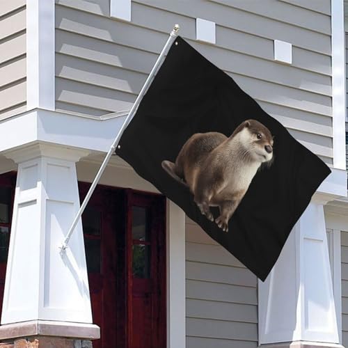 Bandera decorativa de nutria impresa para renovar la estética de patios oscuros 6