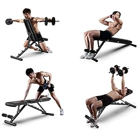 WERCHW Adjustable Weight Bench, 800 Lbs Flat/Incline/Decline Utility Exercise Workout Bench Sit Up Home Gym Equipment for Full Body Workout Tabla De Músculos Abdominales Instalada