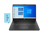 HP 14z Jet Black Home and Business Laptop (AMD 3020e 2-Core, 8GB RAM, 128GB SSD, AMD Radeon Graphics, 14.0' HD (1366x768), WiFi, Bluetooth, Webcam, 2xUSB 3.1, 1xHDMI, SD Card, Win 10 Home) with Hub