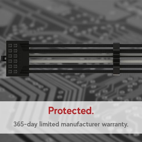 Image of LINKUP - AVA Right Angle PCIE 5.0 16Pin (12+4) to 3x8Pin | 16AWG Sleeved | Compatible with RTX50 RTX40 RTX30 FE | Designed for Corsair /ThermalTake PSUs Only | 70cm