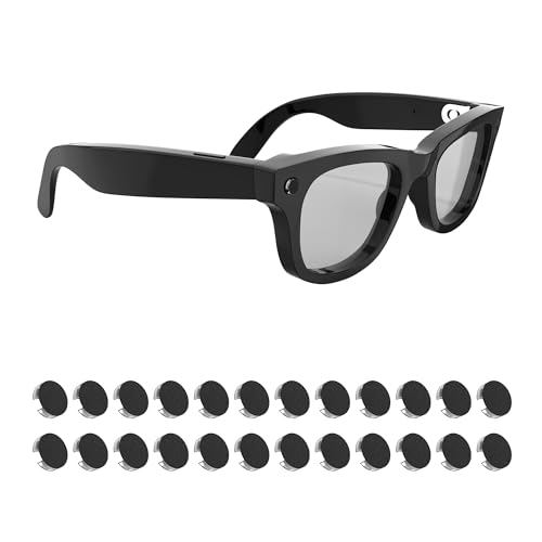 RCstyle HiBloks - Calcomanías de bloqueo de luz LED compatibles con Ray-Ban Meta Wayfarer/Skyler/Headliner y Oakley Meta HSTN Accesorios, Negro -, 24Pcs