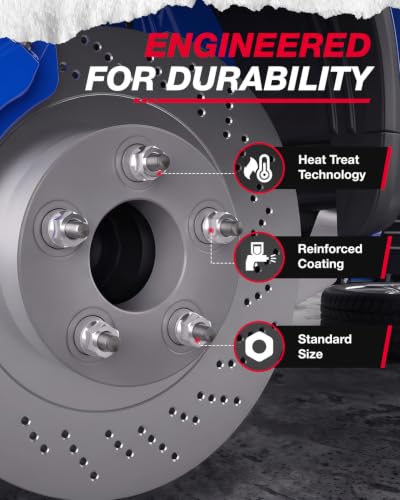 Image of KSP 20Pcs 1 /2 inch-20 Open End Lug Nut, 3 /4 inch Hex 21mm Height Cold-Forged Steel with Zinc-Rust Resistant, 60 Conical Seat for Jeep Grand Cherokee Commander Wrangler, Ford Mustang Ranger Crown and More