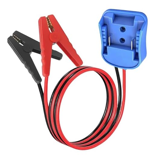 Gruviton Jumper Cables Adapter Compatible with Ma-Kita 18V Battery, Silicone Wire 8AWG 2FT Portable Battery Jump Starter Starting Using Tool for Car SUV Truck, Temperature Resistance 392℉(200℃)