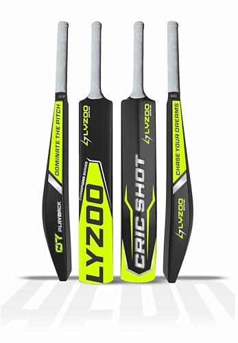Image of LYZOO CRIC Shot Full Size Plastic bat Tennis Cricket bat Turf Tennis bat | Lightweight Fiber | Hard Plastic Bats | Tournament Plastic Cricket | Standard Size Cricket Bats