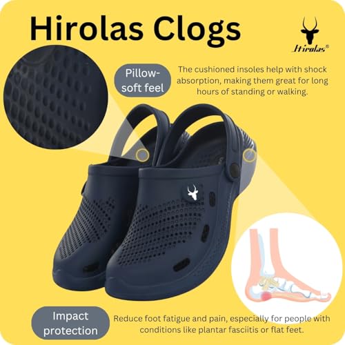 Image of Hirolas Men's Fluffy Black Eva Cushioned Strap Clogs