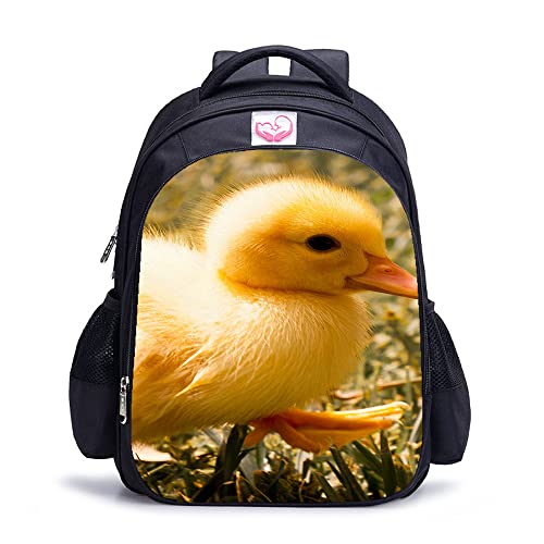 Sac à dos canard 16 pouces imprimé 3D unisexe pour l'école et les loisirs