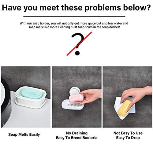 Veoryfly HM006AS2 Magnetic Soap Holder Self Draining, 2Pcs Bar Soap Holder For Shower Wall, Stainless Steel Soap Savers , Kitchen/Bathroom Soap Dishes thumb #1