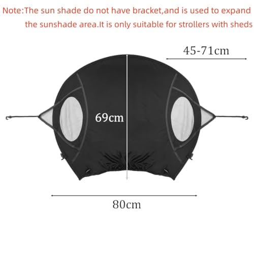 Sun Shade for Strollers Universal Strollers Cover Breathable UV Protection Cover Adjustable Stroller Sun Shade Summer Stroller Accessories Sunscreen Cover Baby Stroller Windshield - Image 6