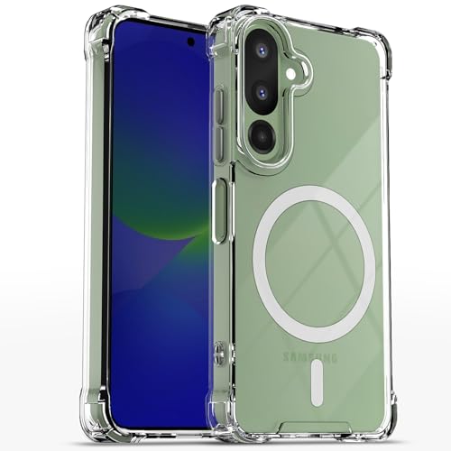 Image of Pikkme Back Cover for Samsung Galaxy M36 5G | Shockproof PC + TPU Magnetic Support Protective Bumper Case (Transparent Mag-Safe)