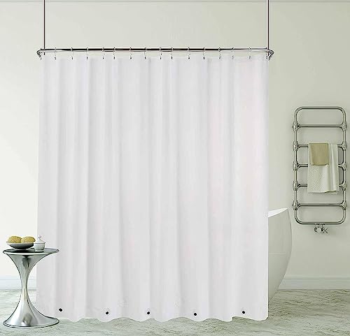 De-Mediocre Clawfoot Tub Shower Curtain 108x72 Inch White Liner All