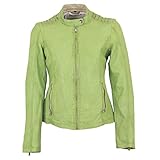 Blue Monkey Frauen Vintage Lederjacke grün - S