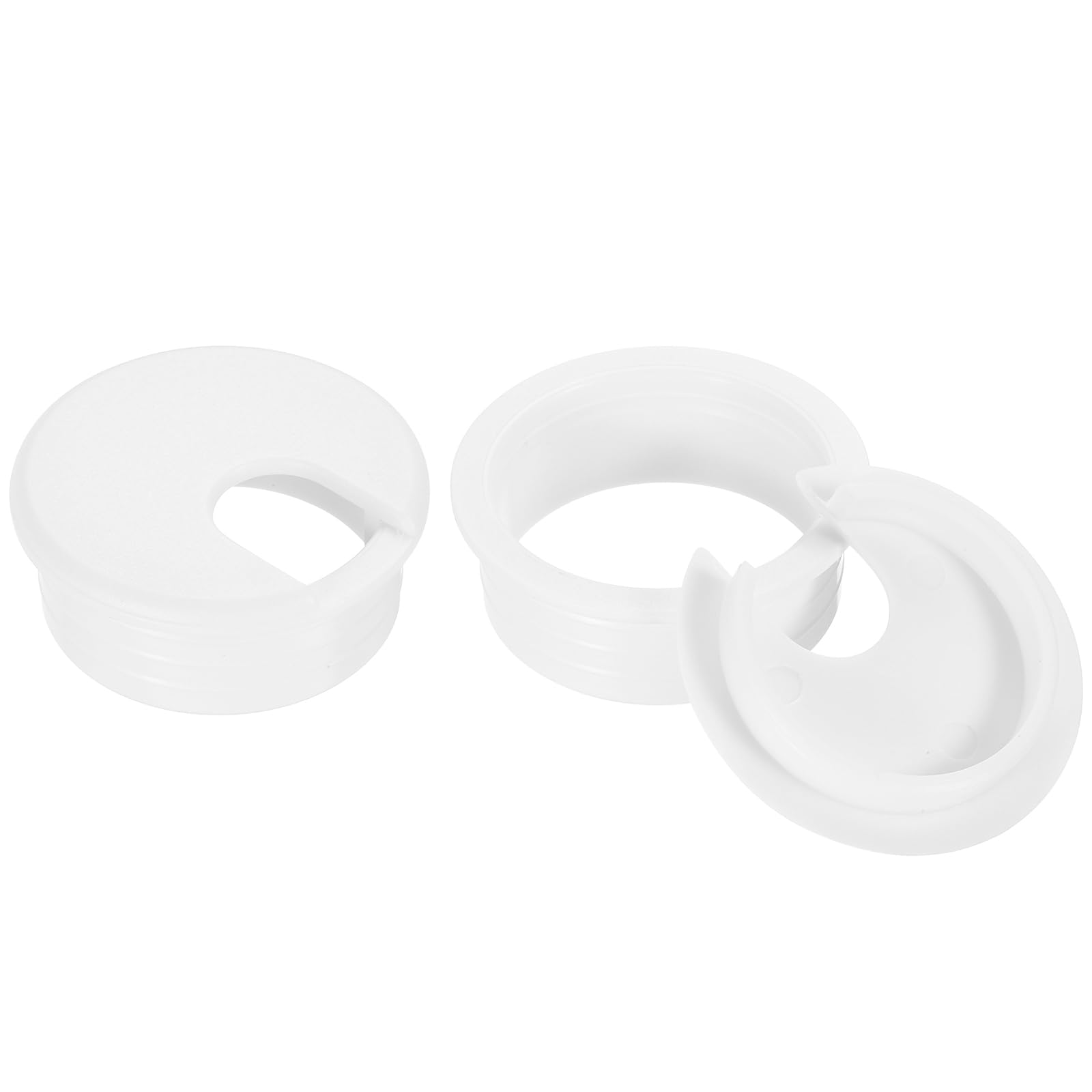 QUARKZMAN Copertura per Foro del Cavo, 2 Pezzi 45mm/1-3/4 Pollici Copertura per Foro del Cavo in ABS per Organizzatore di Cavi da Scrivania per Ufficio, Bianco