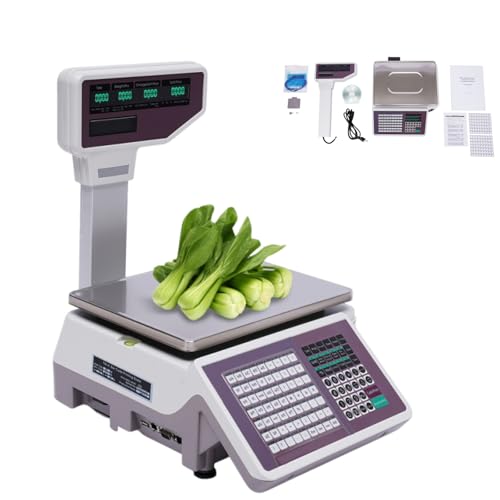 Báscula digital electrónica para alimentos 66lb con impresora