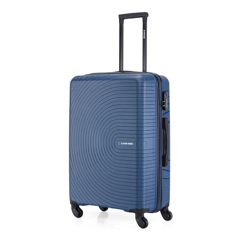 Image of Stony Brook by Nasher Miles Crescent Hard-Sided Polypropylene Check-in Luggage Navy Blue 24 inch |65cm Trolley Bag