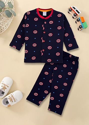 Image of 3BROS BodySuit /Dress for Boys /Girls Full Pajama & Casual Full Sleeves Night Suit Top Combo Kids Set