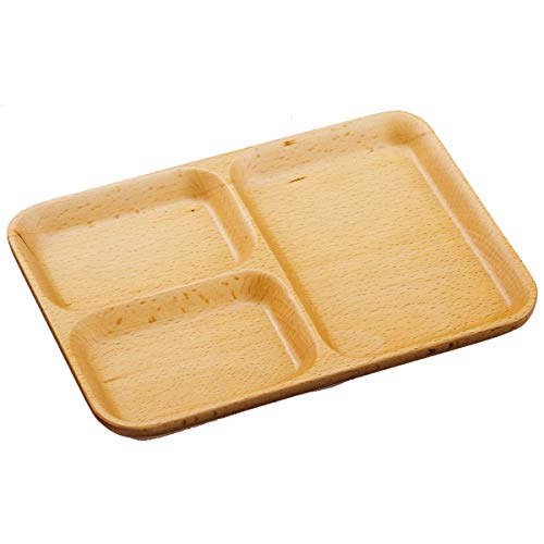 Amazon | 丸十 ワンプレート 3つ仕切り 21cm 木製 ブナ お皿