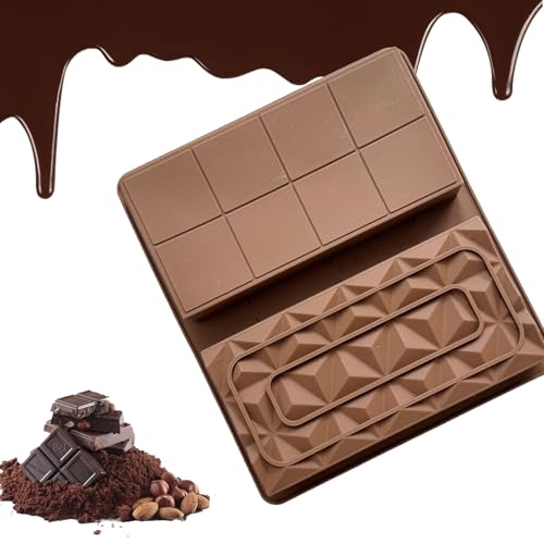 Mppchhn Stampo per Barrette di Cioccolato in Silicone | Stampo per Cioccolatieri Party | Attrezzatura per Dolci E Candy per Alimenti | Bambini Adulti Natale Compleanno Festa