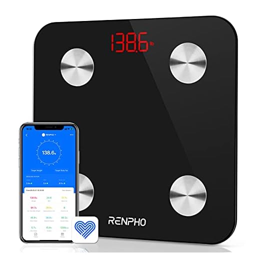 RENPHO Smart Bathroom Scale, Bluetooth Body Fat Monitor Weight Scale, Digital BMI Key Composition Analyzer for Weight, Fat, Muscle Mass, 396lbs