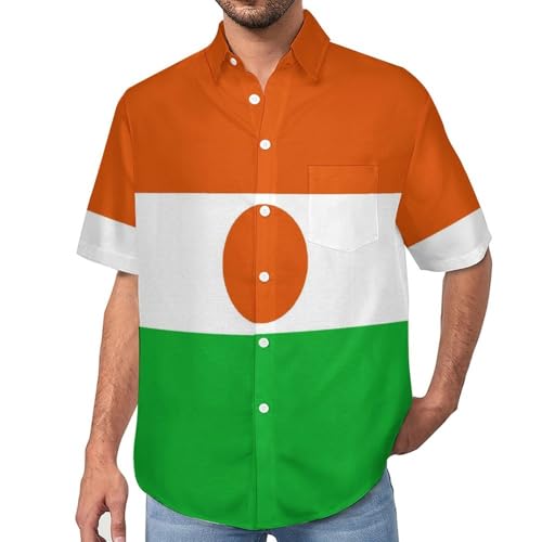 Chemise Homme Niger 3D : Haut d'été décontracté à manches courtes